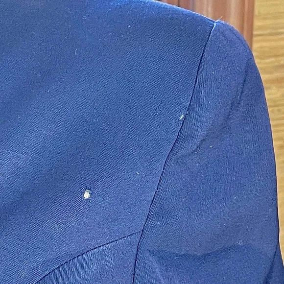 ▪️VTG▪️FORSTMANN▪️1940's 1950's 2-Piece Navy Blue Tailored Wool Skirt Suit - Picture 10 of 15